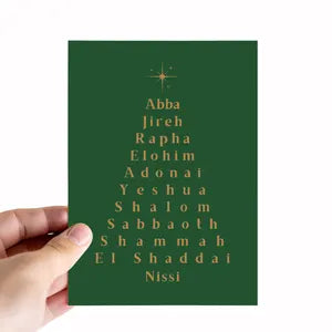 Names Of God Xmas Card