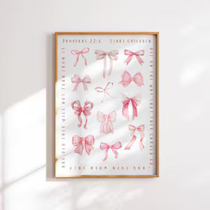 Christian Nursery pink bows