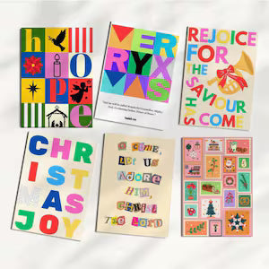 Colourful Christian Christmas Card Set of 6