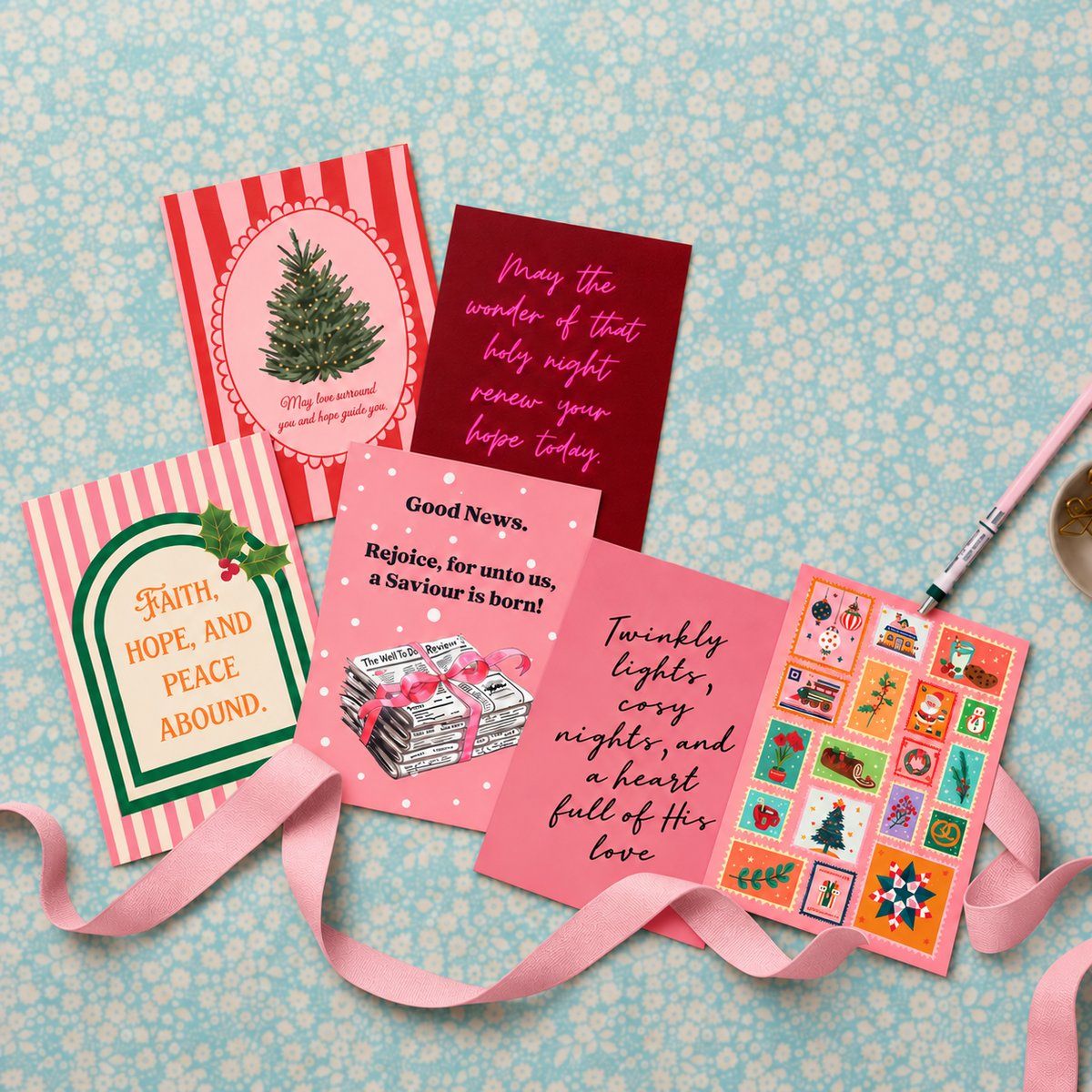 Festive greetings Set of 6