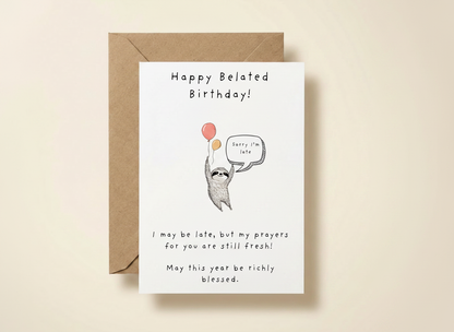 Belated Birthday Sloth
