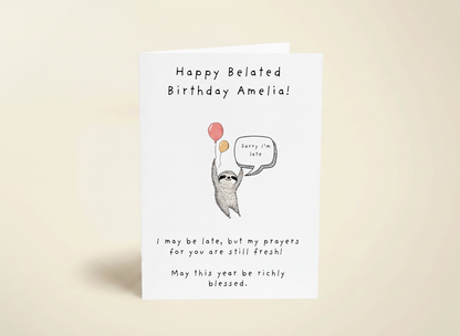 Belated Birthday Sloth