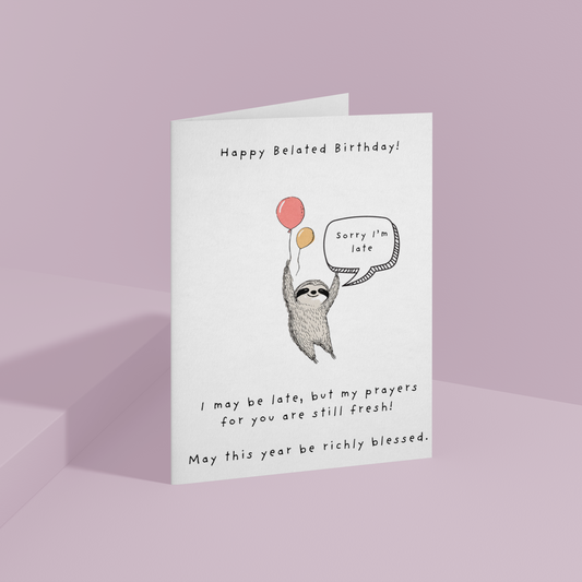 Belated Birthday Sloth