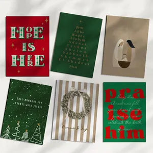 Christian Christmas card set
