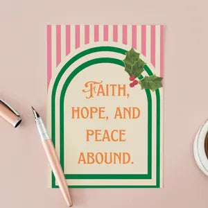 Faith, Hope , Peace Christmas card