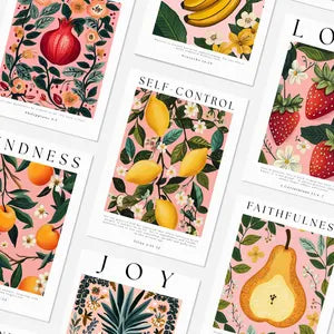 set of 9 postcards Fruits of the Spirit