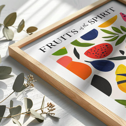Fruits of the Spirit Art Print: Christian Scripture, Bible Verse Decor (Digital Download)