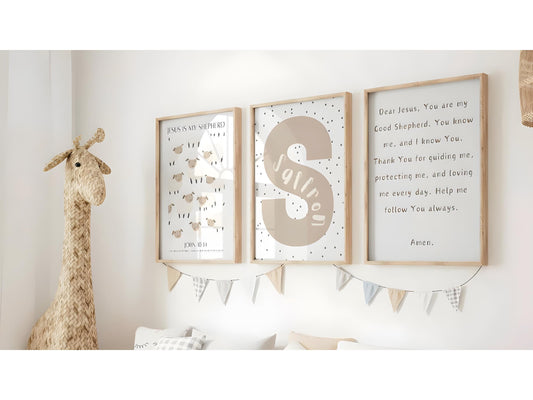 Boho Nursery wall art, Cute animal Nursery Decor, Personalized Decor, vintage animal nursery, bible verse, christian wall art