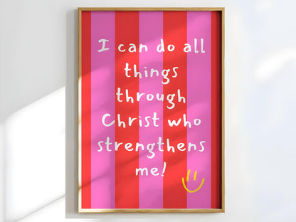 Christian Wall Art: I Can Do All Things Poster