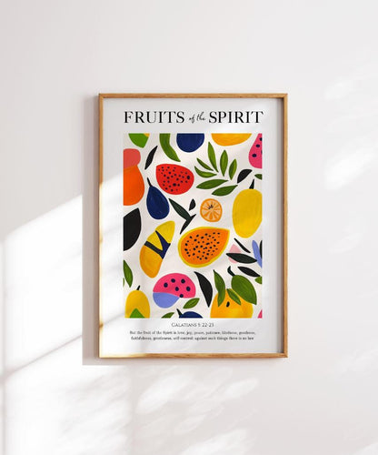 Fruits of the Spirit Art Print: Christian Scripture, Bible Verse Decor (Digital Download)