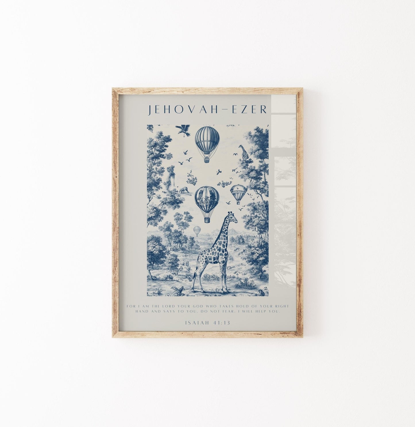 Christian Wall Art | Jehovah-Ezer Isaiah 41:13 Poster | Inspirational Bible Verse Decor | God Our Helper Print | Faith-Based Home Decor