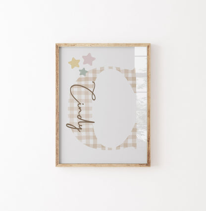 Custom Teddy Bear Prints| Christian nursery Wall Art, Boho, Baby Child Nursery Wall Art| Watercolor Bear | Personalised name sign Initial