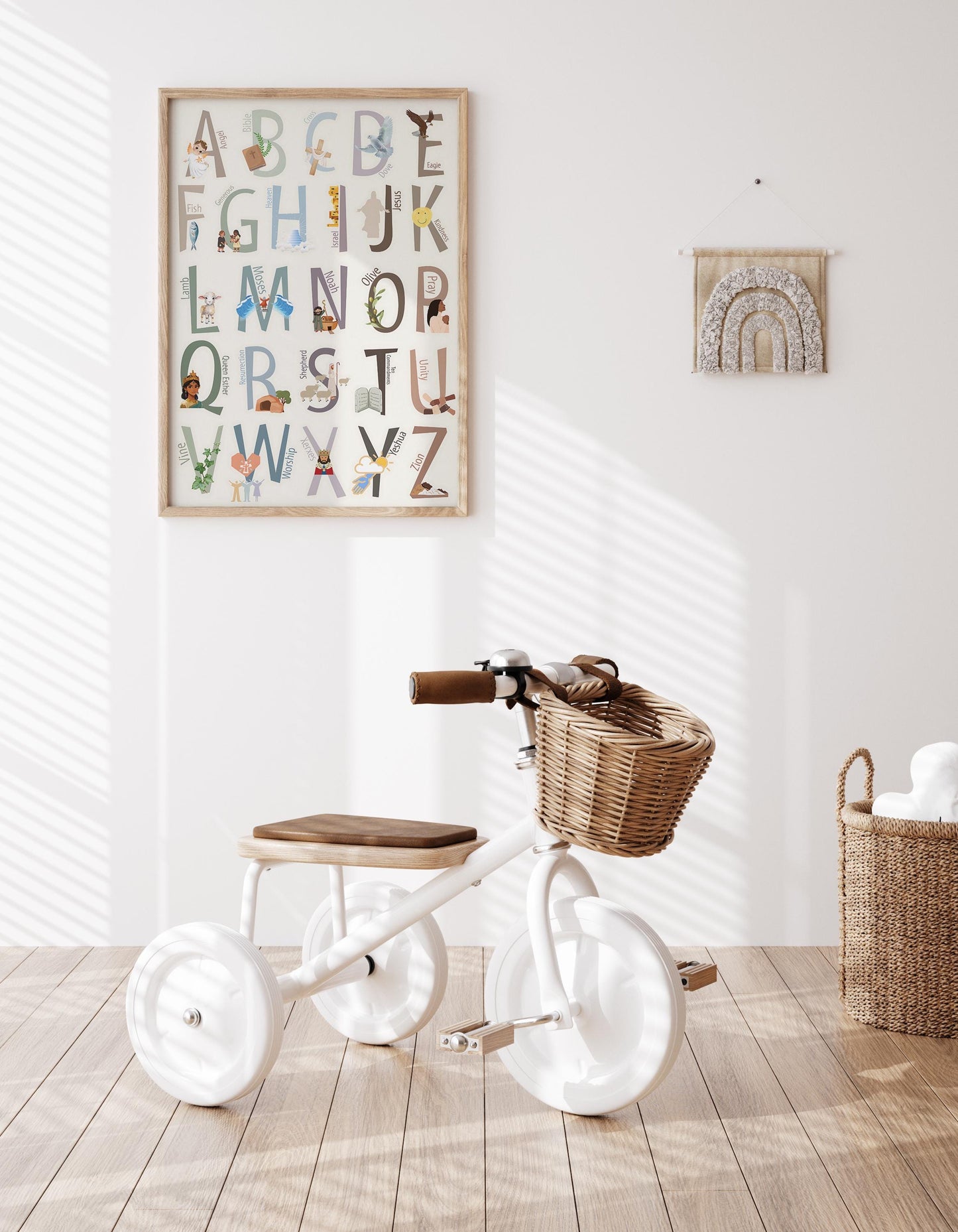 Bible Alphabet Nursery Print: Christian Kids Room Decor (Digital Download)
