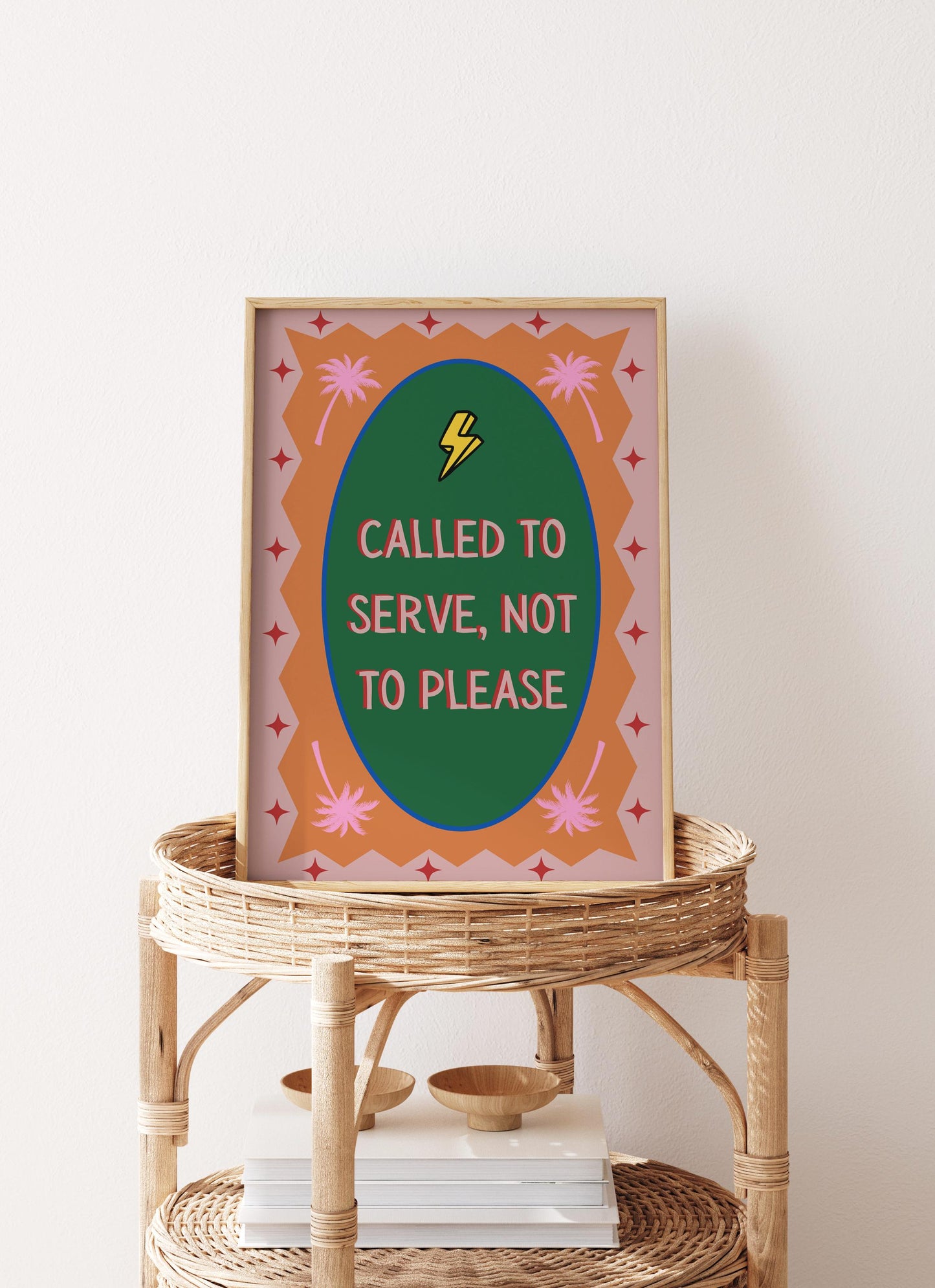 Galatians 1:10 Called to serve, not to please, Colourful Wall Decor, Modern Print, Bright Wall Art, Christian Art, Bible Scripture poster