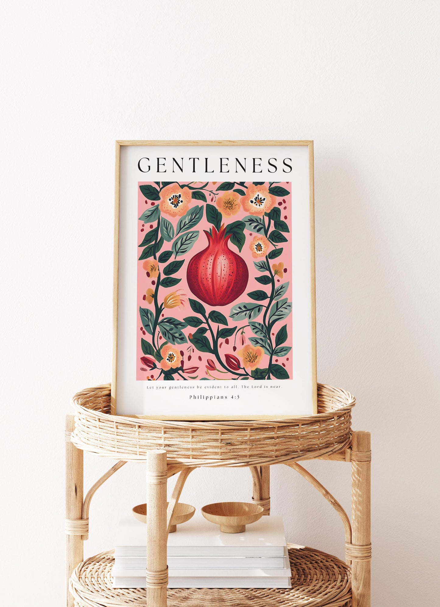 Fruits of the Spirit Art Print: Retro Christian Scripture Poster