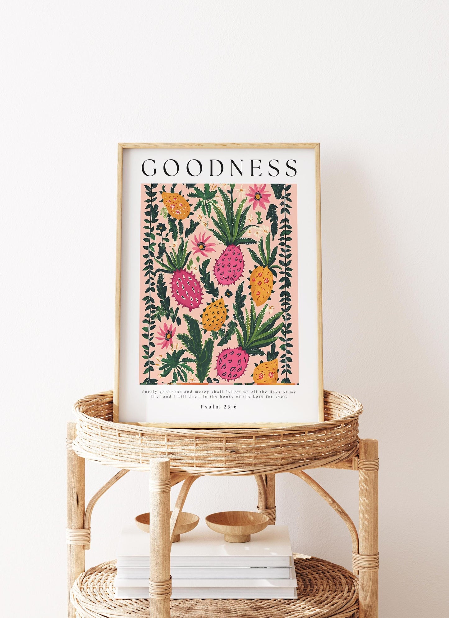 Fruits of the Spirit Art Print: Retro Christian Scripture Poster