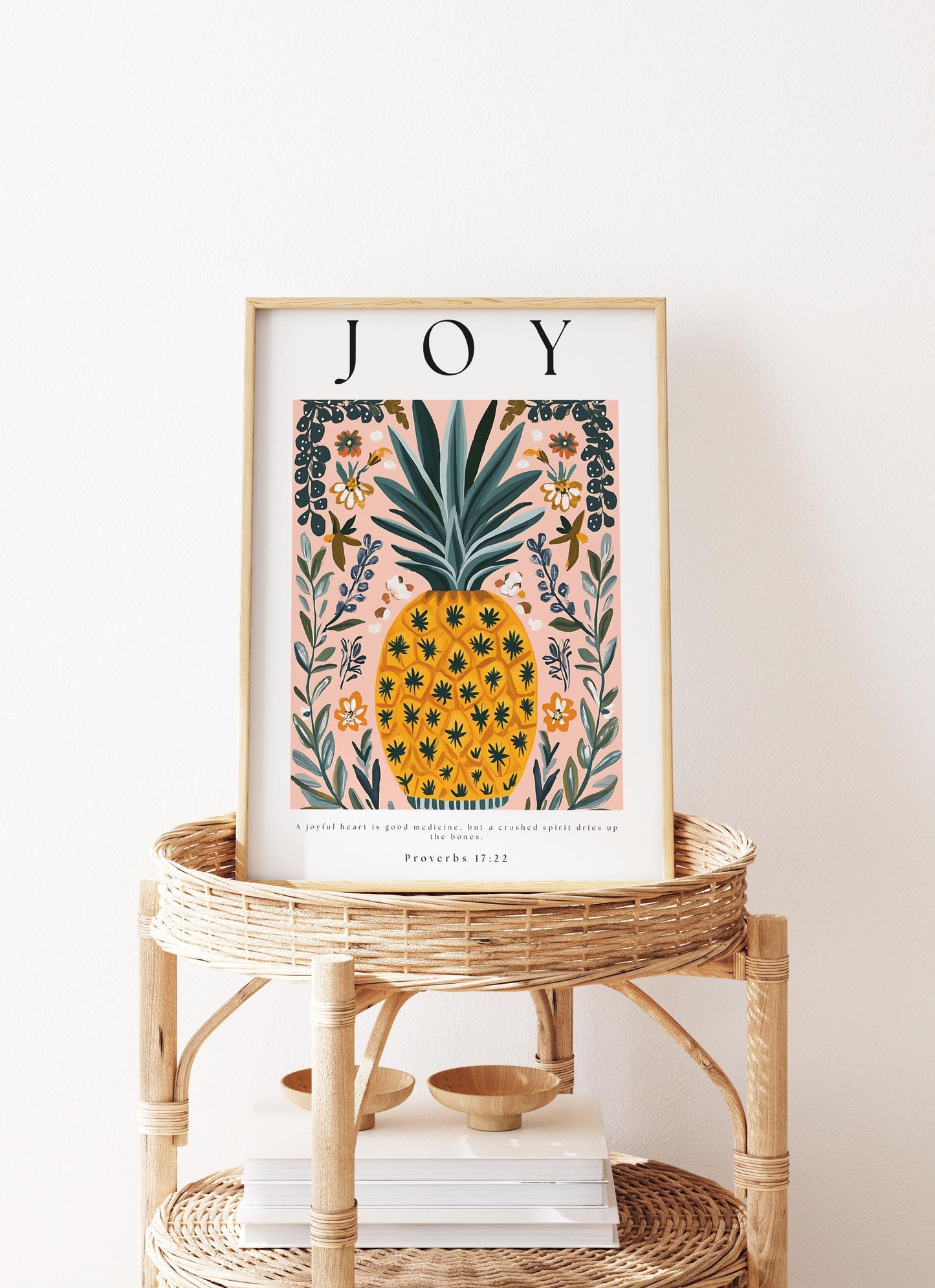 Fruits of the Spirit Art Print: Retro Christian Scripture Poster