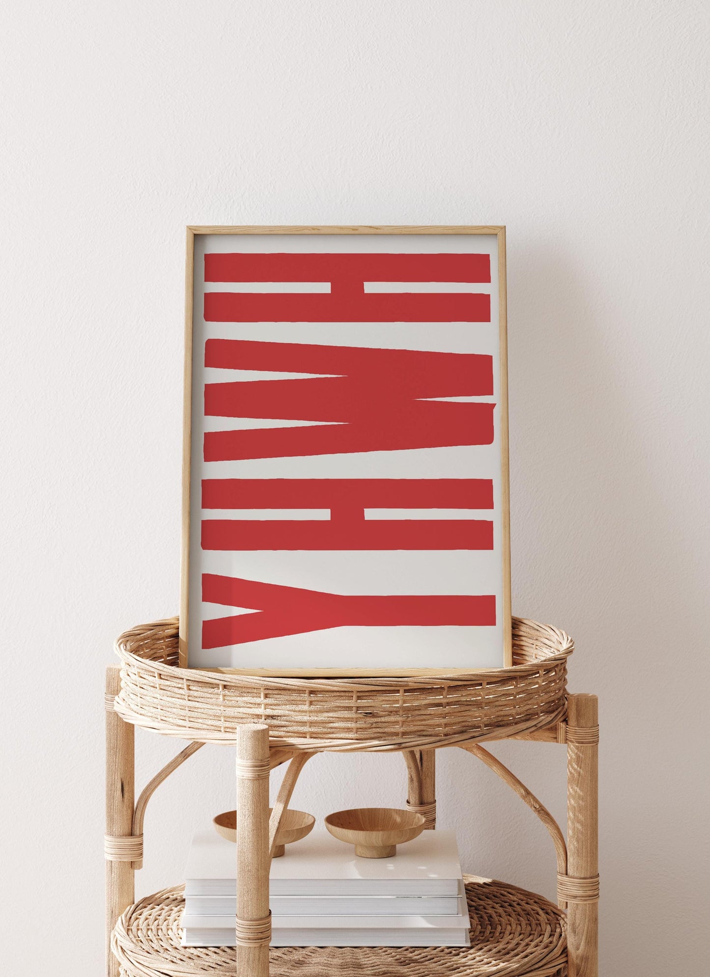YHWH Jesus Typography Print: Trendy Christian Wall Art
