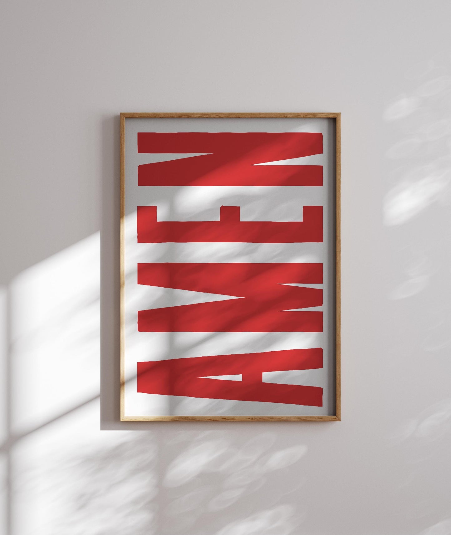 AMEN Print: Trendy Christian Poster, Religious Wall Art