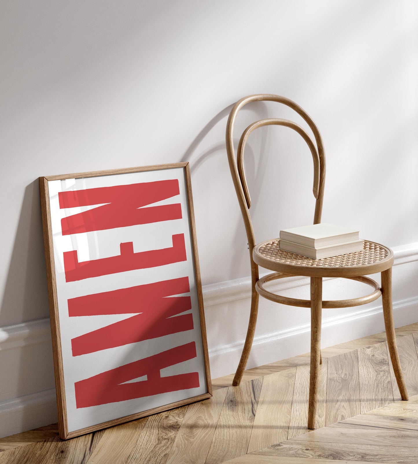 AMEN Print: Trendy Christian Poster, Religious Wall Art