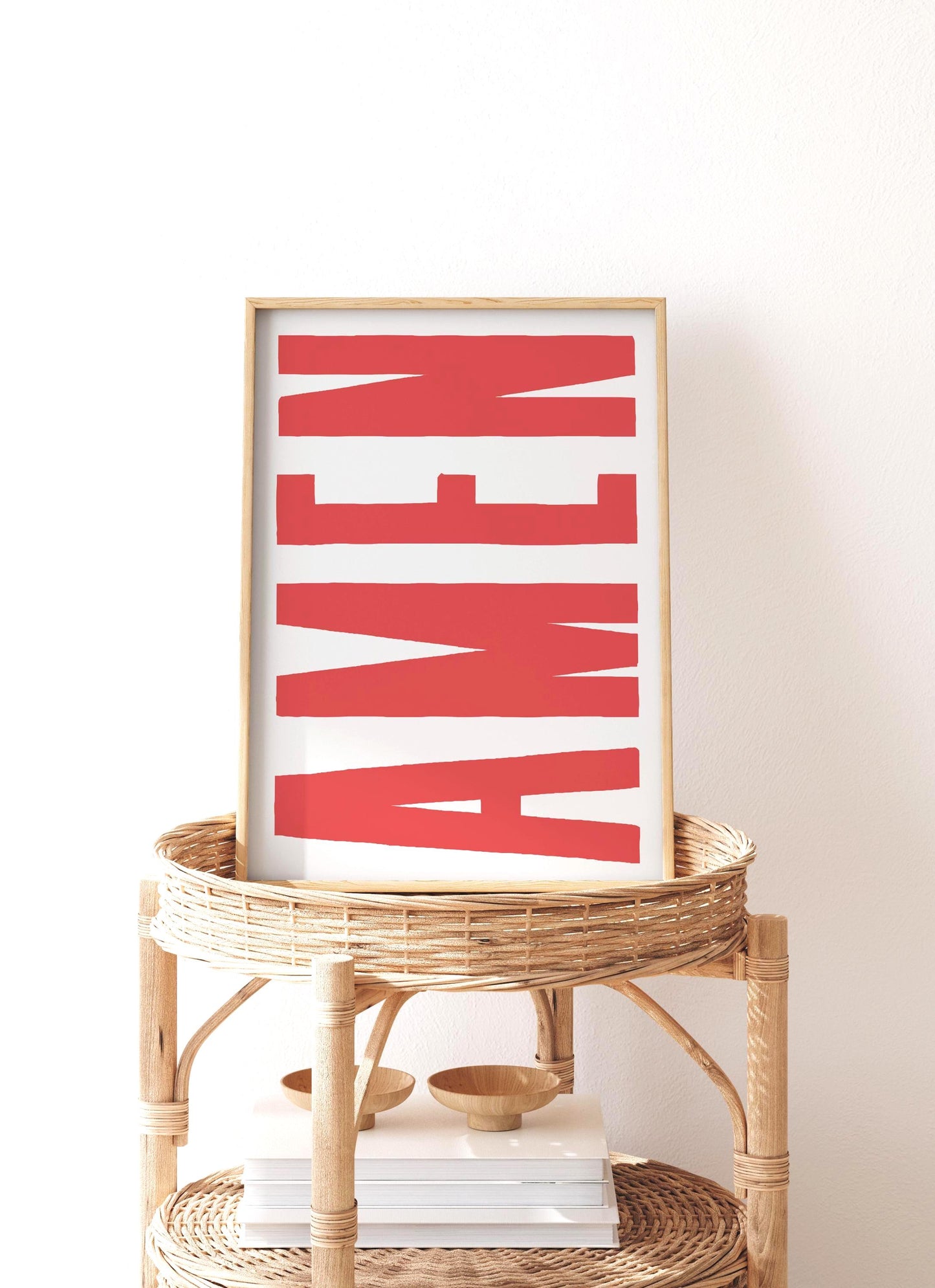 AMEN Print: Trendy Christian Poster, Religious Wall Art