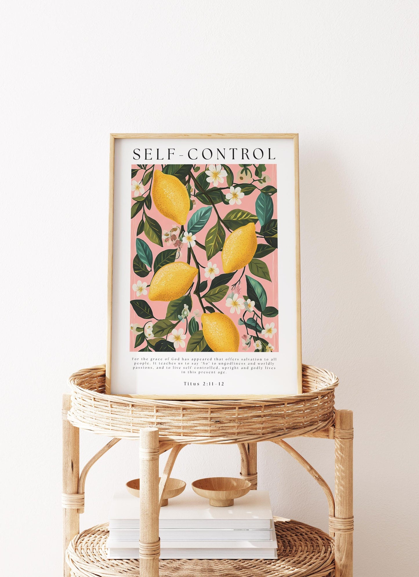 Fruits of the Spirit Art Print: Retro Christian Scripture Poster