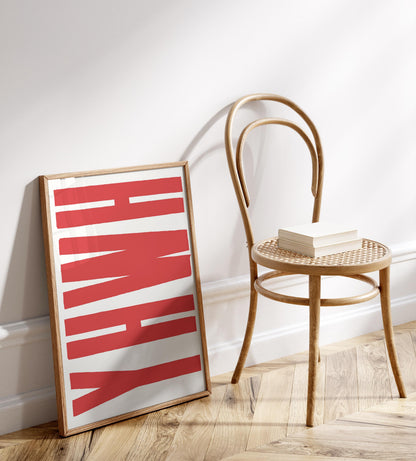 YHWH Jesus Typography Print: Trendy Christian Wall Art