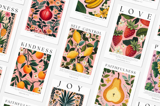set of 9 postcards Fruits of the Spirit Christian Scripture Cards gift thank you card appreciation encouragement church faith hamper fillers