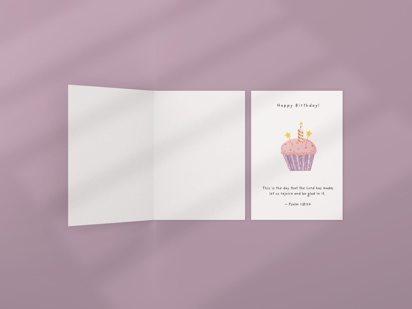 Custom Birthday Card with Bible Verse Christian Faith Based Happy Birthday Scripture Greeting Card Religious Personalised Card Psalm 118:24
