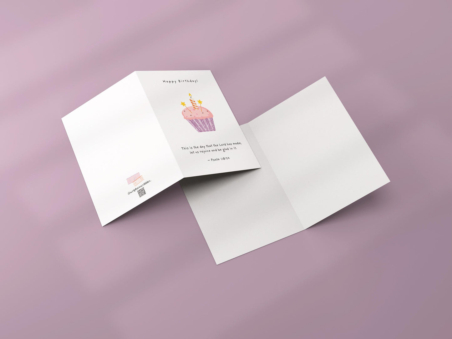 Custom Birthday Card with Bible Verse Christian Faith Based Happy Birthday Scripture Greeting Card Religious Personalised Card Psalm 118:24