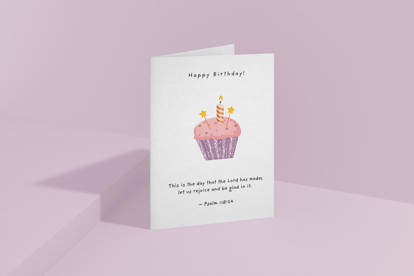 Custom Birthday Card with Bible Verse Christian Faith Based Happy Birthday Scripture Greeting Card Religious Personalised Card Psalm 118:24
