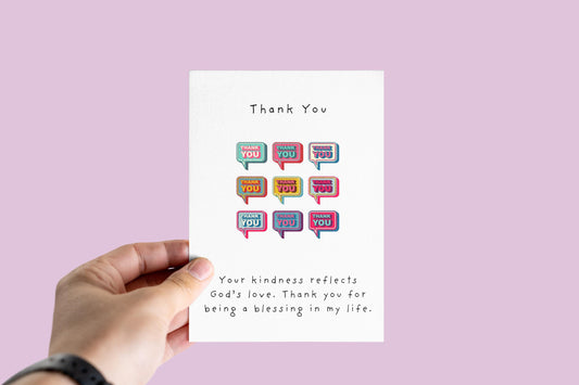 Christian Thank You Card: God's Love, Religious Greeting - A6