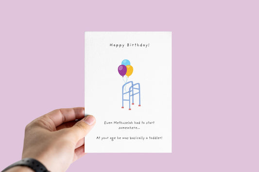 Personalised Funny Christian Birthday Card: Methuselah Bible Humour