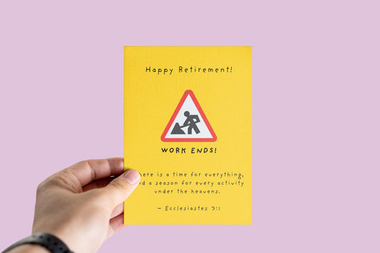 Retirement Card, Ecclesiastes 3:1 Scripture Card, Religious Farewell Card, Faith Retirement Blessing, Work Ends Design, Christian retired