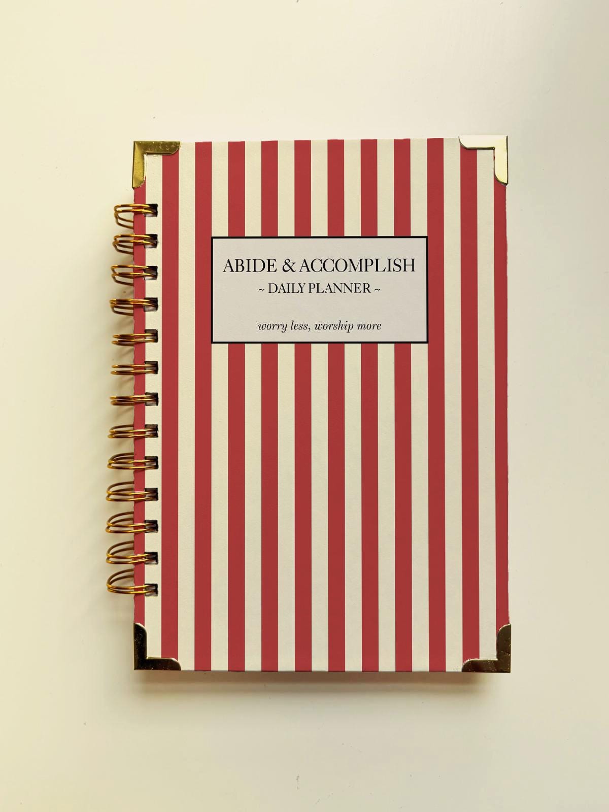 Handmade Christian Daily Verse Planner: A5 Spiral Notebook