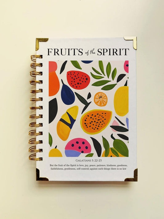 Spiral notebooks | Hard cover journal | Faith notebook | Abide & Accomplish | Fruits of the spirit | Seek First