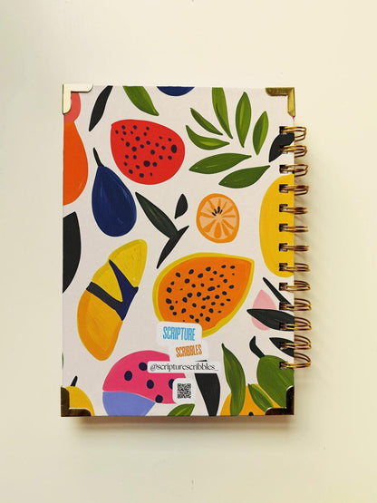 Spiral notebooks | Hard cover journal | Faith notebook | Abide & Accomplish | Fruits of the spirit | Seek First