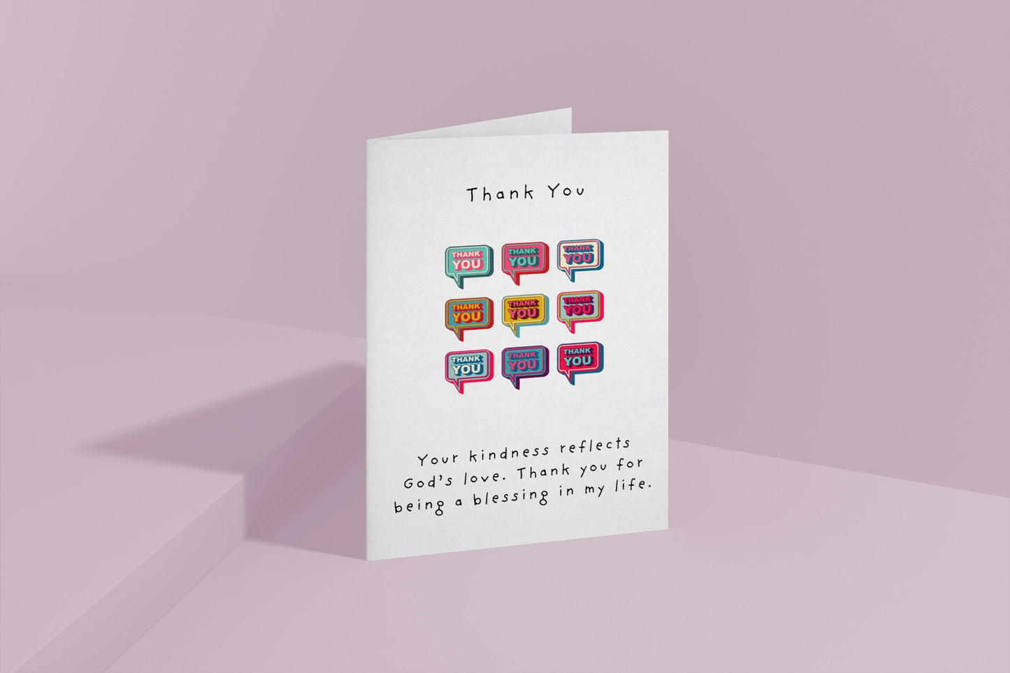 Christian Thank You Card: God's Love, Religious Greeting - A6