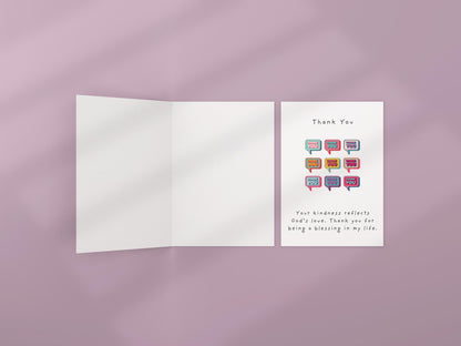 Christian Thank You Card: God's Love, Religious Greeting - A6