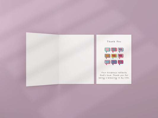 Christian Thank You Card: God's Love, Religious Greeting - A6