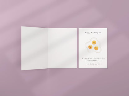 Funny Triplets Birthday Card: Religious Verse, Kraft Envelope