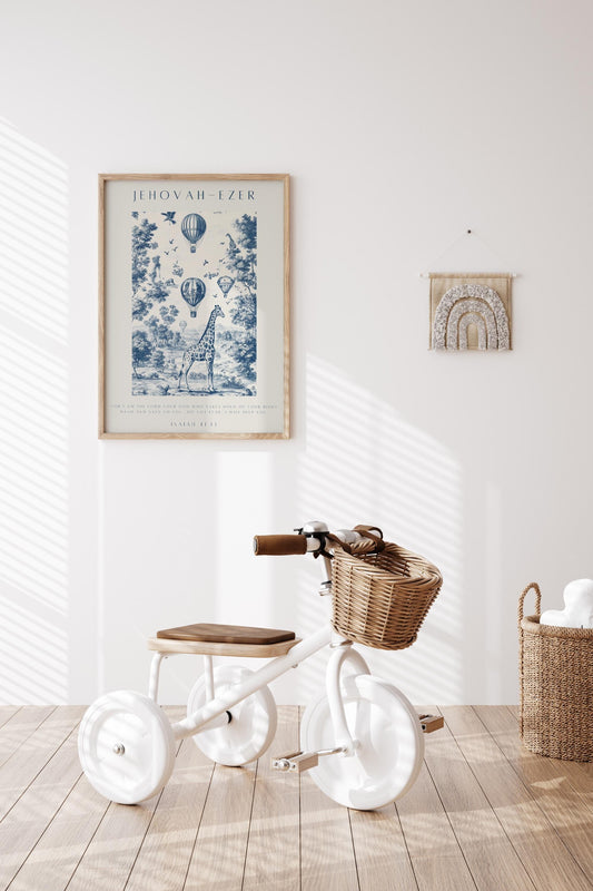 Christian Wall Art | Jehovah-Ezer Isaiah 41:13 Poster | Inspirational Bible Verse Decor | God Our Helper Print | Faith-Based Home Decor