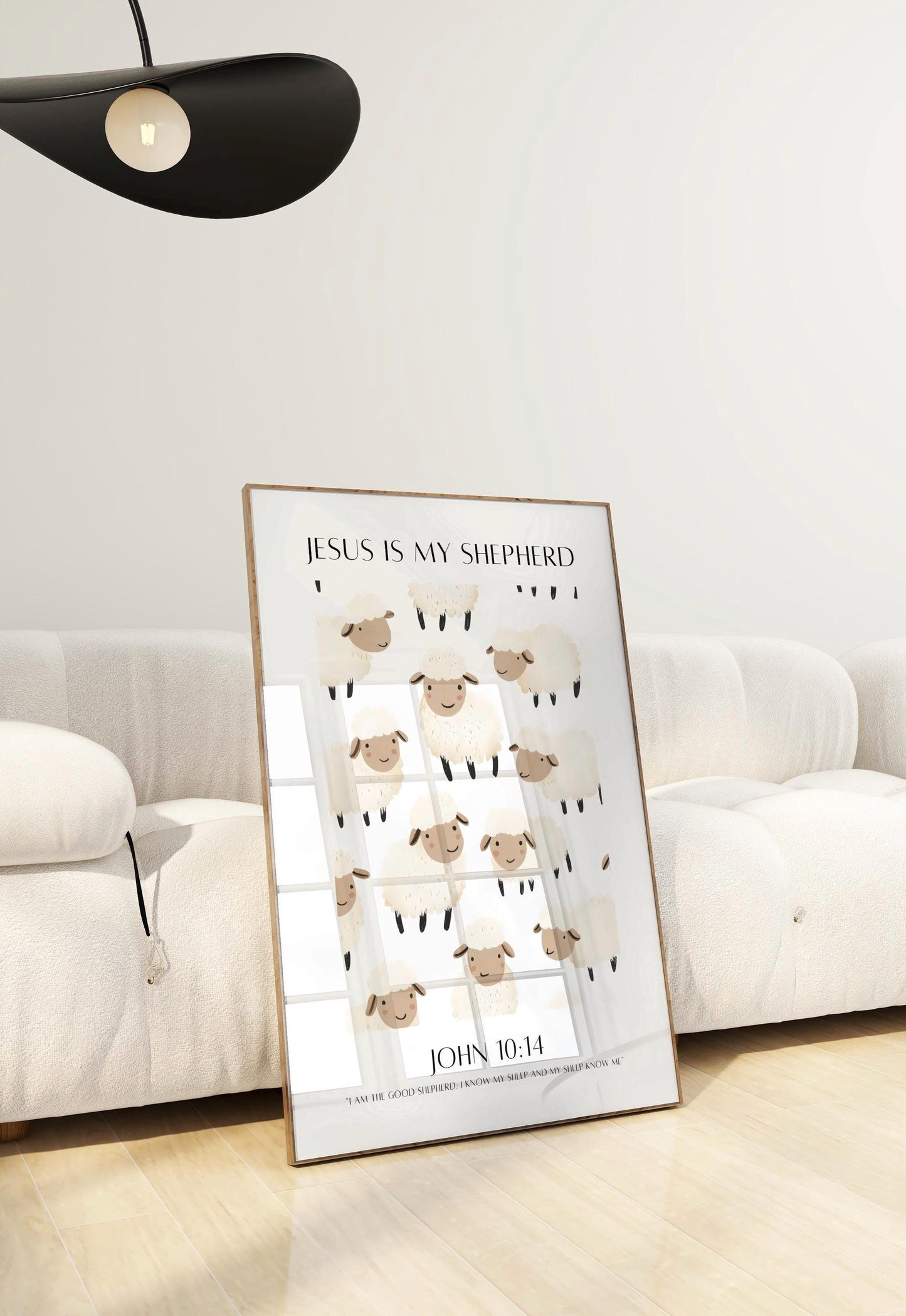 Jesus Is My Shepherd Nursery Print: Christian Kids Room Decor (Digital Download)