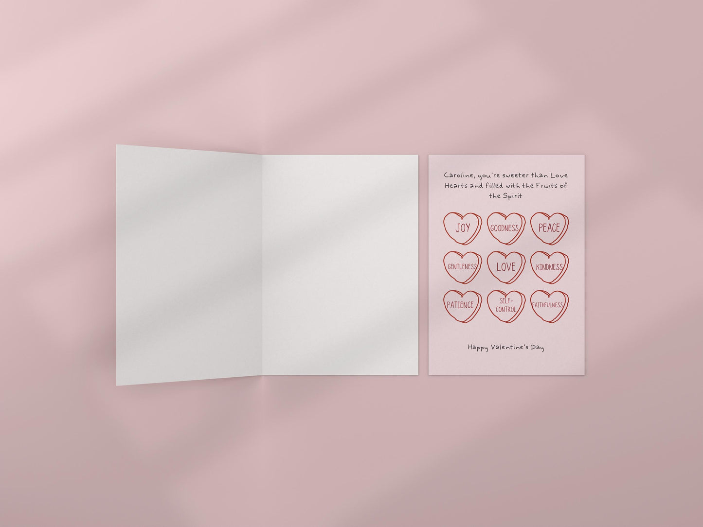 Custom Christian Valentine's Day Card Fruits of the spirit love card cute valentine's day card for him card for her funny valentines card
