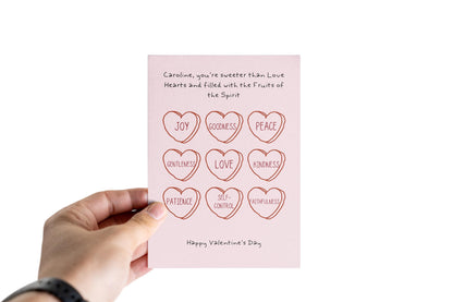 Custom Christian Valentine's Day Card Fruits of the spirit love card cute valentine's day card for him card for her funny valentines card
