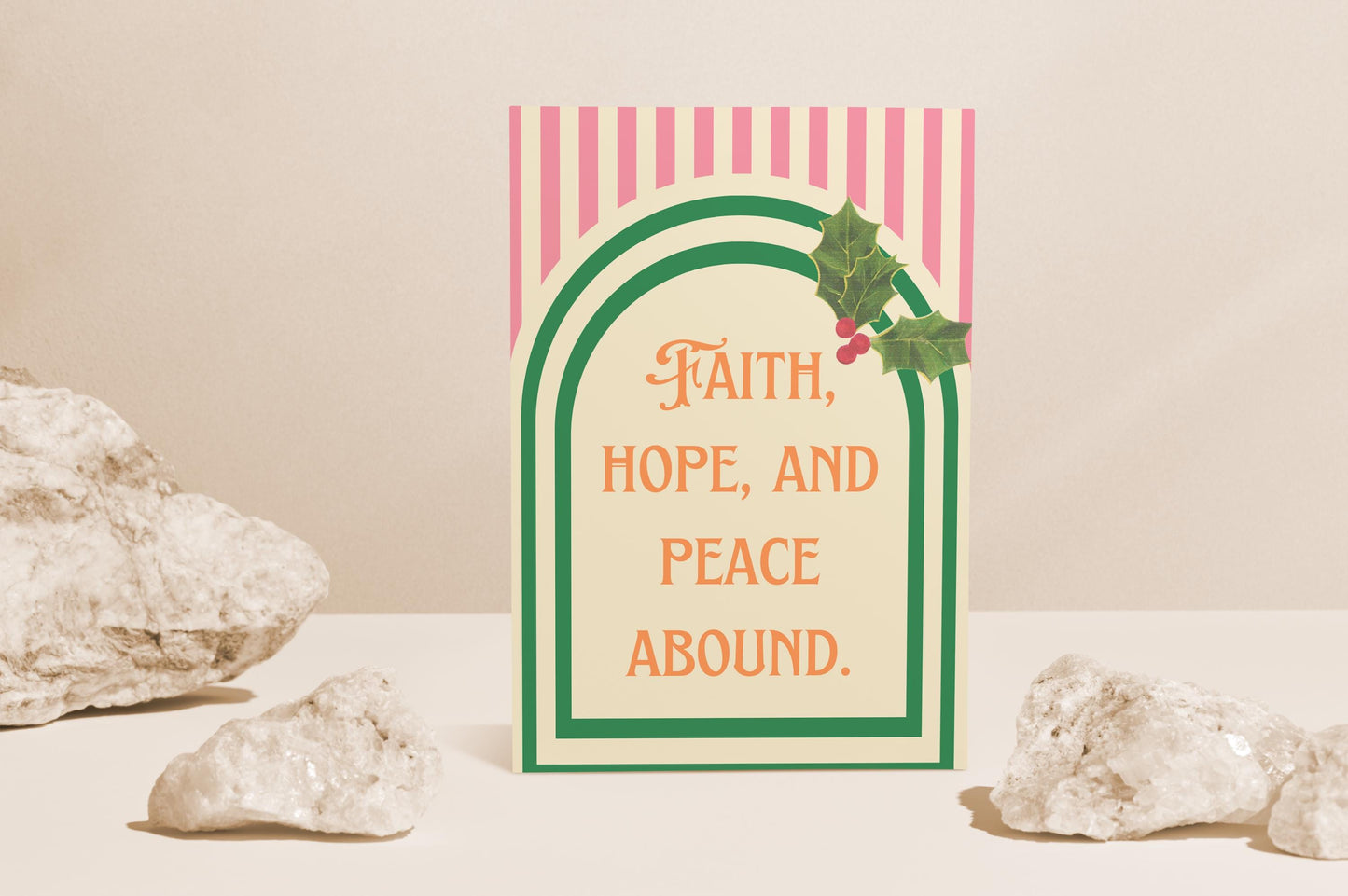 Faith Hope Peace Christmas Card Christian Holiday Greeting Religious Christmas Card Scripture Inspired Card Encouragement Christian Faith