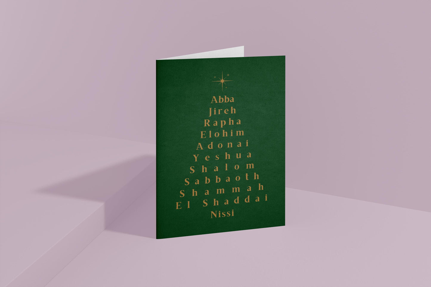 Names of God Christmas Card Typography Christian Holiday Greeting Religious Scripture Faith Stationery Bible Verse Card Jesus is the reason