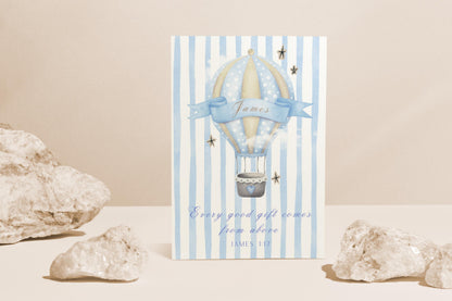 Personalized Chistian New Baby Card, new parents, custom cute new baby arrival vintage design, gift from above