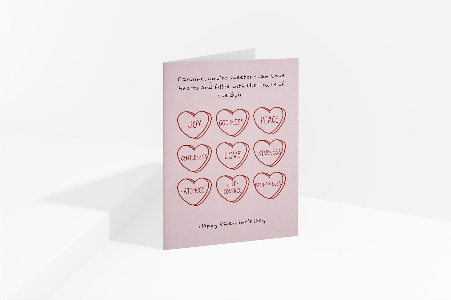 Custom Christian Valentine's Day Card Fruits of the spirit love card cute valentine's day card for him card for her funny valentines card