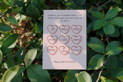 Custom Christian Valentine's Day Card Fruits of the spirit love card cute valentine's day card for him card for her funny valentines card